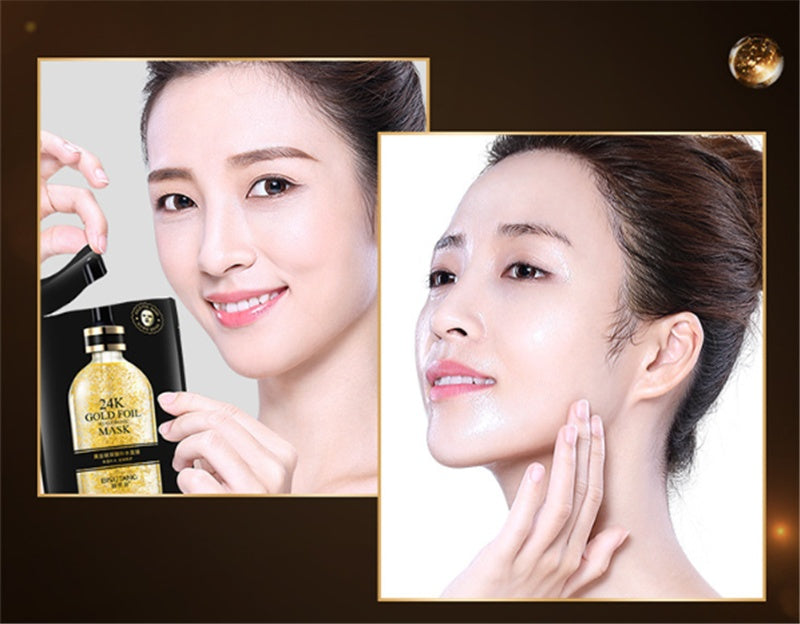 24K Gold Hyaluronic Acid Moisturizing Mask Moisturizes And Nourishes The Skin