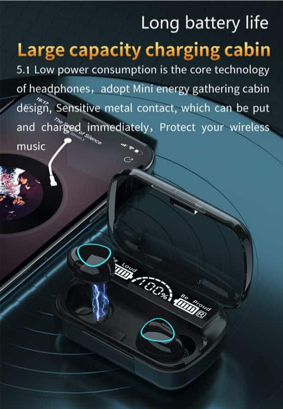 M10 TWS Wireless Earbuds with Charging Power Bank & LED Display 3D Touch Bluetooth Headset newest